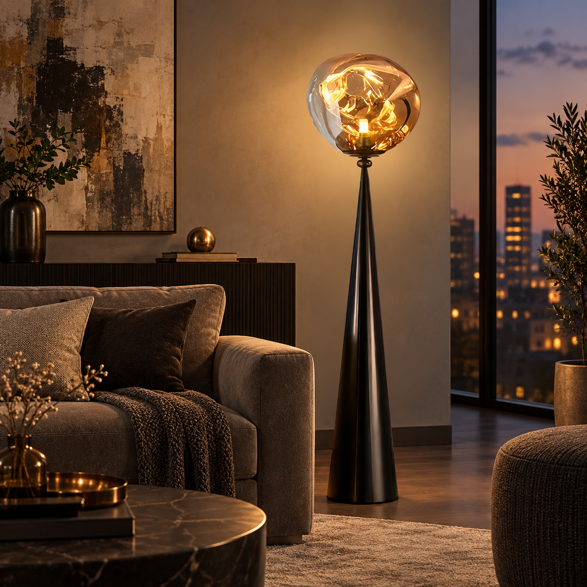 Scandinavian Iron Floor Lamp, E27 – Ideal for the living room, bedroom, office, or hotel