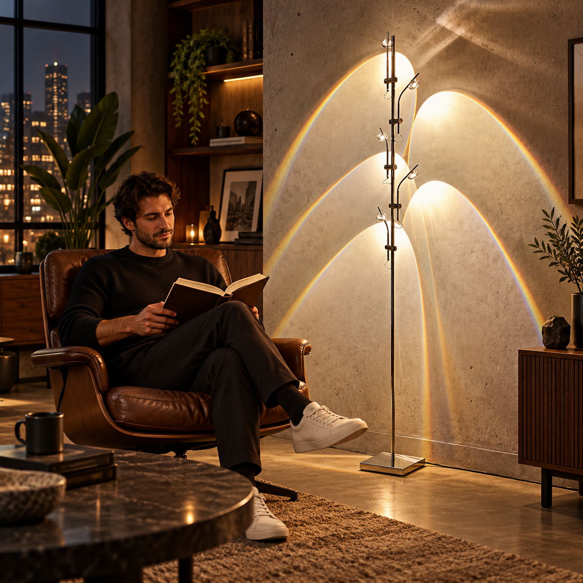 Modern Adjustable Arc LED Floor Lamp
