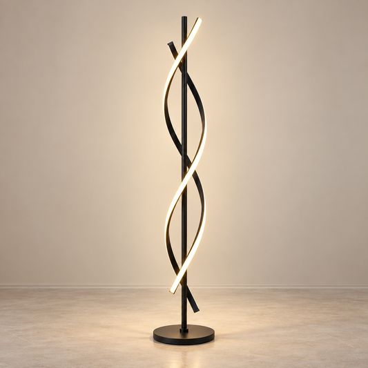 Sculptural Nordic LED Floor Lamp Made of Aluminum