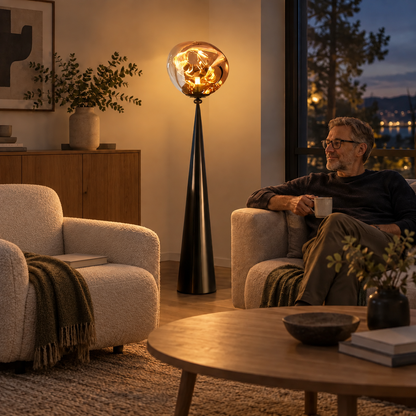 Scandinavian Iron Floor Lamp, E27 – Scandinavian-style iron frame