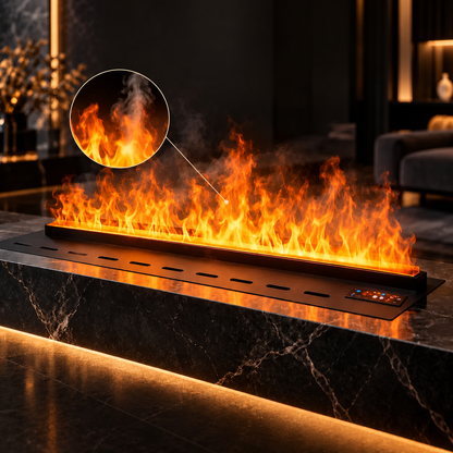 Smart LED Electric Fireplace with Water Vapor – Decorative water vapor technology