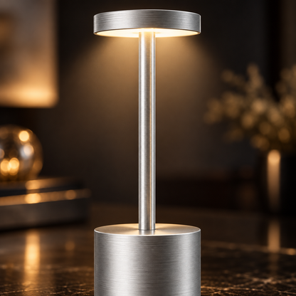 Wireless LED Table Lamp – 3 Light Temperatures – Compact metal design, easy to move around