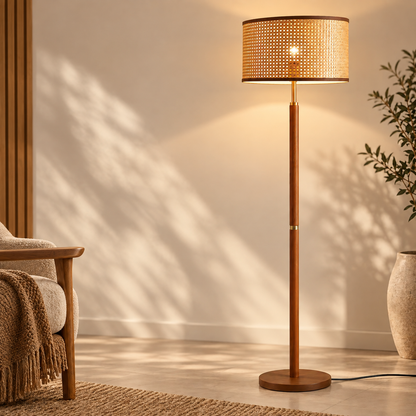 Creative Bamboo-Style Floor Lamp