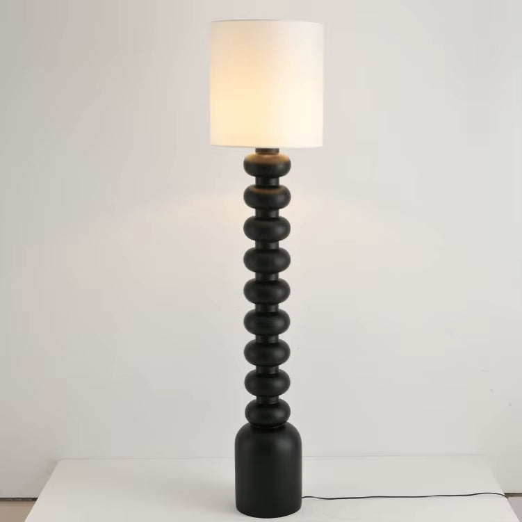French Retro Cream-Coloured Gourd Floor Lamp – Generous height of 178 cm