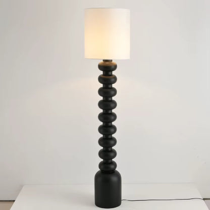 French Retro Cream-Coloured Gourd Floor Lamp – Generous height of 178 cm