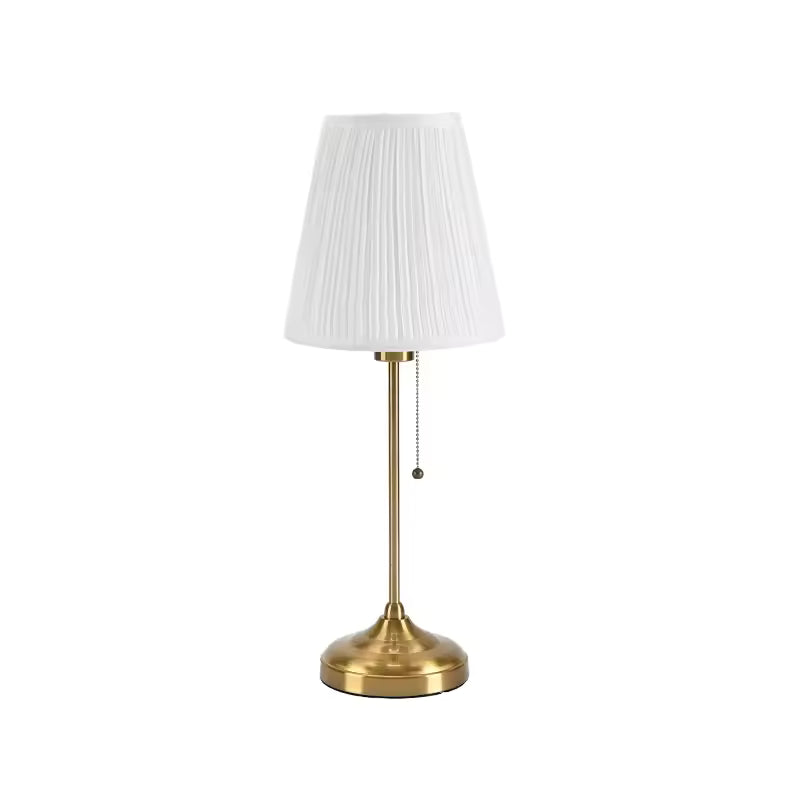 Rechargeable LED Table Lamp with Pleated Shade – USB-rechargeable and completely wireless