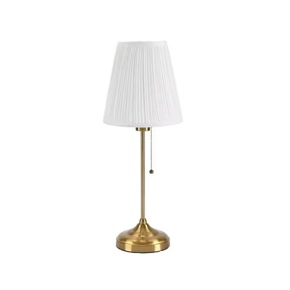 Rechargeable LED Table Lamp with Pleated Shade – USB-rechargeable and completely wireless