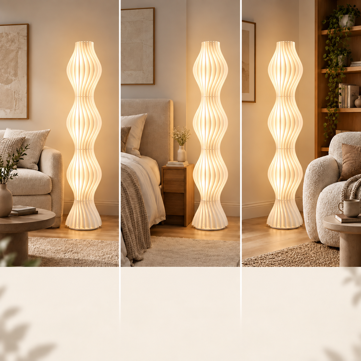 Wabi-Sabi Sculptural Floor Lamp – Ideal for the living room, bedroom, and relaxation area