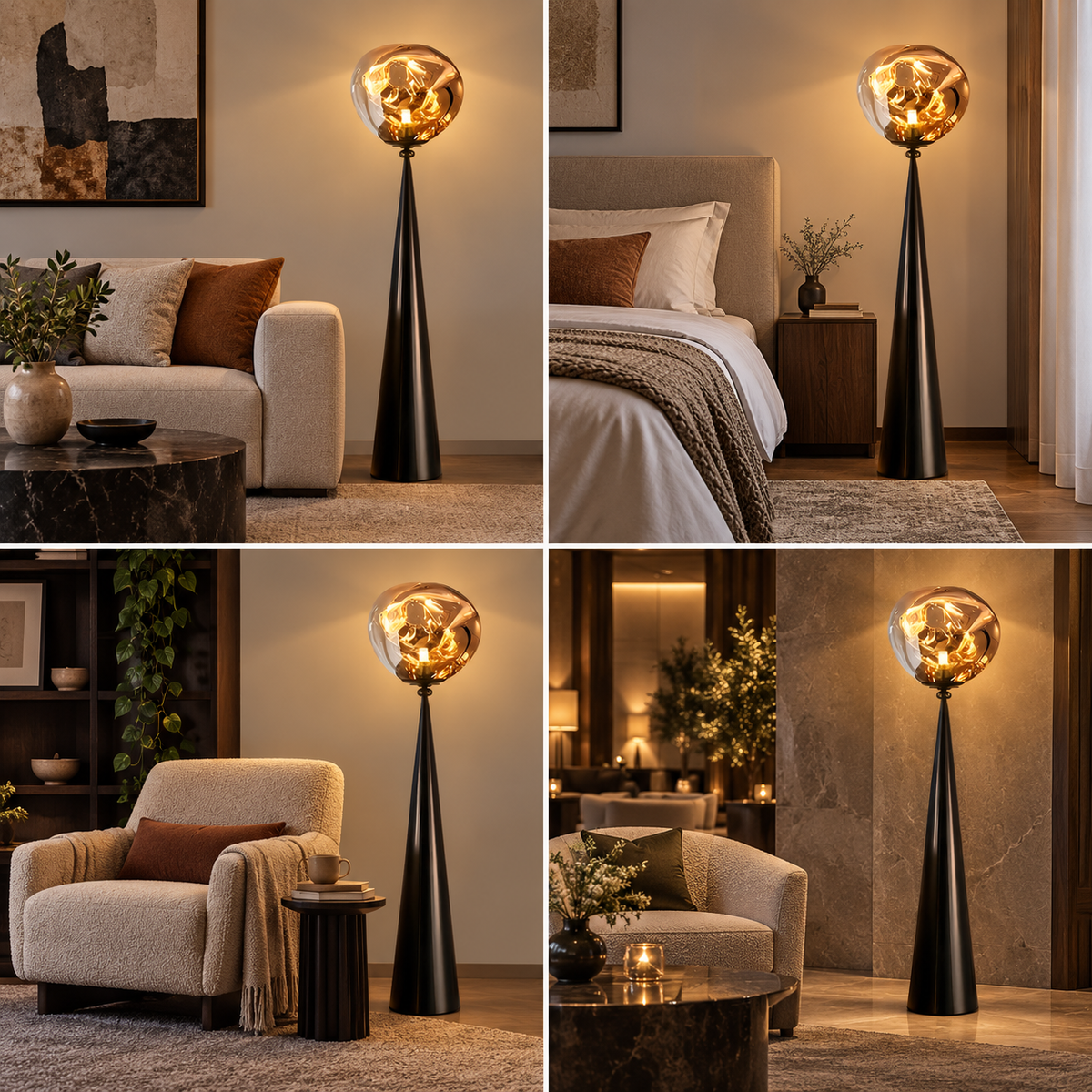 Scandinavian Iron Floor Lamp, E27 – Adjustable height