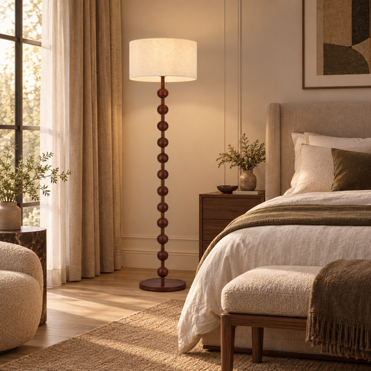Wabi-Sabi Floor Lamp with Walnut Finish