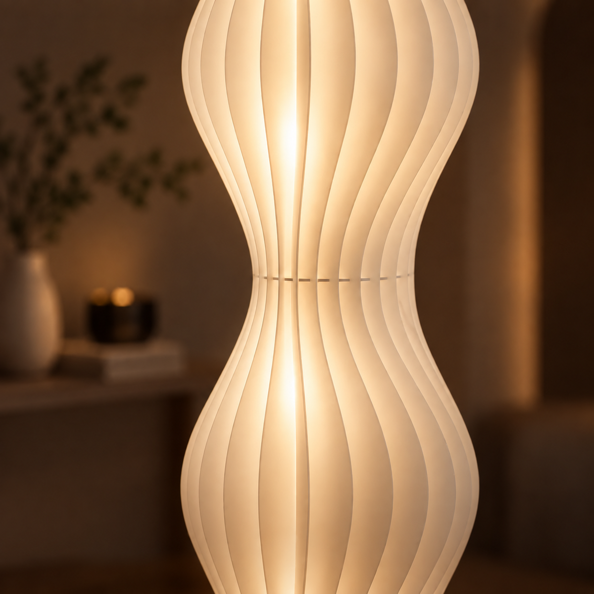 Wabi-Sabi Sculptural Floor Lamp – Soft, enveloping light