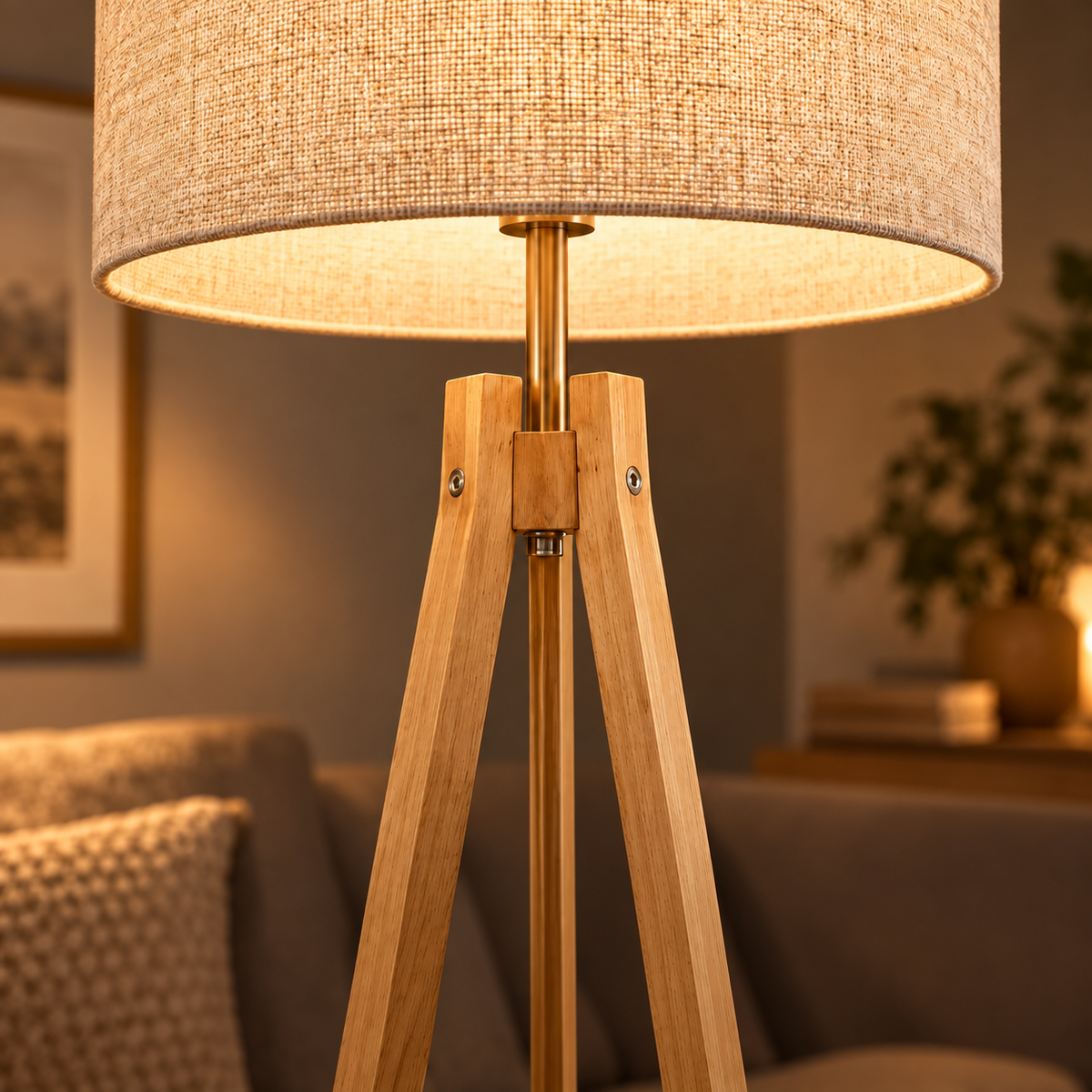 Luxurious Nordic Wooden Floor Lamp – Warm and timeless Nordic style