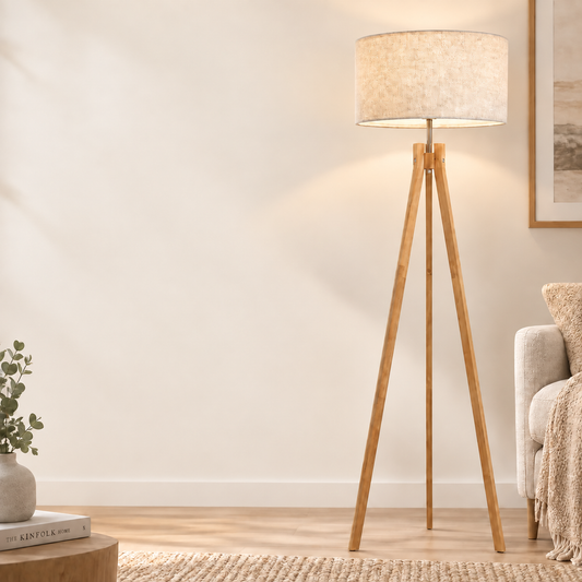 Luxurious Nordic Wooden Floor Lamp