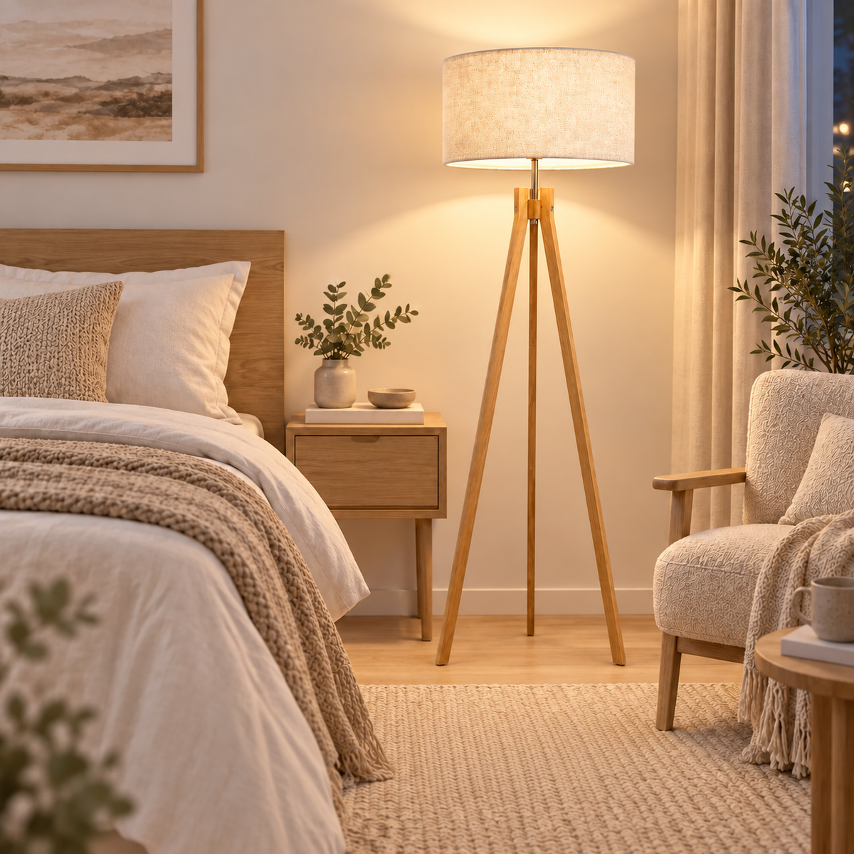 Luxurious Nordic Wooden Floor Lamp – Ideal lighting for creating a cozy atmosphere